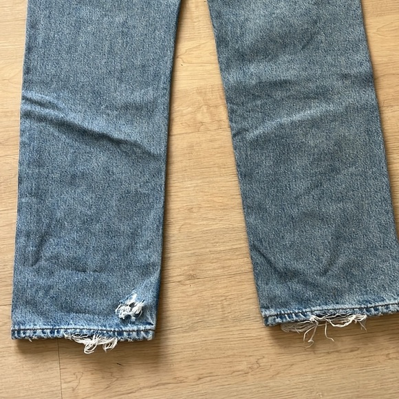 Agolde 90’s Jeans Light Wash Button Fly 100% Organic Cotton High Waist Sz 23 - Picture 9 of 16